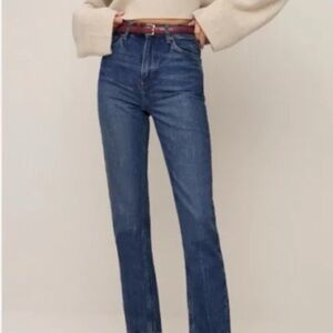 Reformation Liza Ultra High Rise Slim Straight Jeans size 26